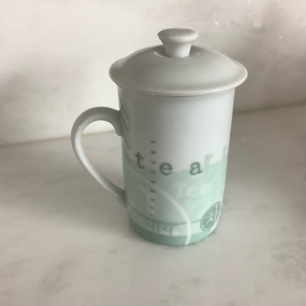 Vintage RARE 1998 Starbucks Tea of Many Lands Tea Mug With Lid